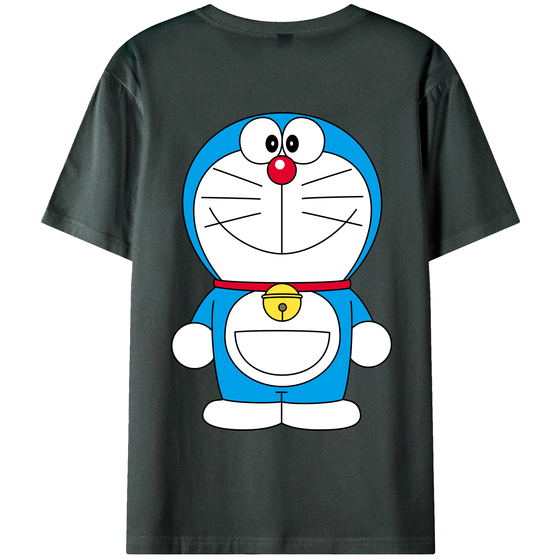 （画像用） ドラえもん Doraemon 綿100％ メンズ半袖Tシャツ（バックプリント） 通気性